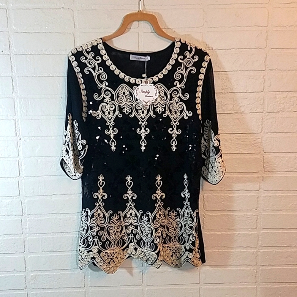 Simply Couture beaded top
